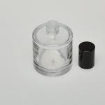 1.7 oz (50ml) Splash-on Super Deluxe Round Clear Glass Bottle (Heavy Base Bottom) with Orifice/Color Caps