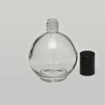 4 oz (120ml) Splash-on Sphere Clear Glass Bottle with Orifice/Color Caps