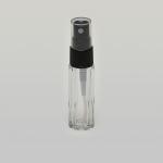1/3 oz (10ml) Beveled-Square Deluxe Clear Glass with Fine Mist Spray Pumps (Plastic)