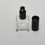 1/2 oz (15ml) Square Flint Glass Bottle (Heavy Base Bottom) with Fine Mist Spray Pumps